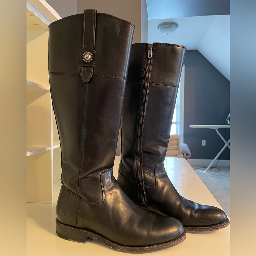 Frye Tall Black Leather Boots